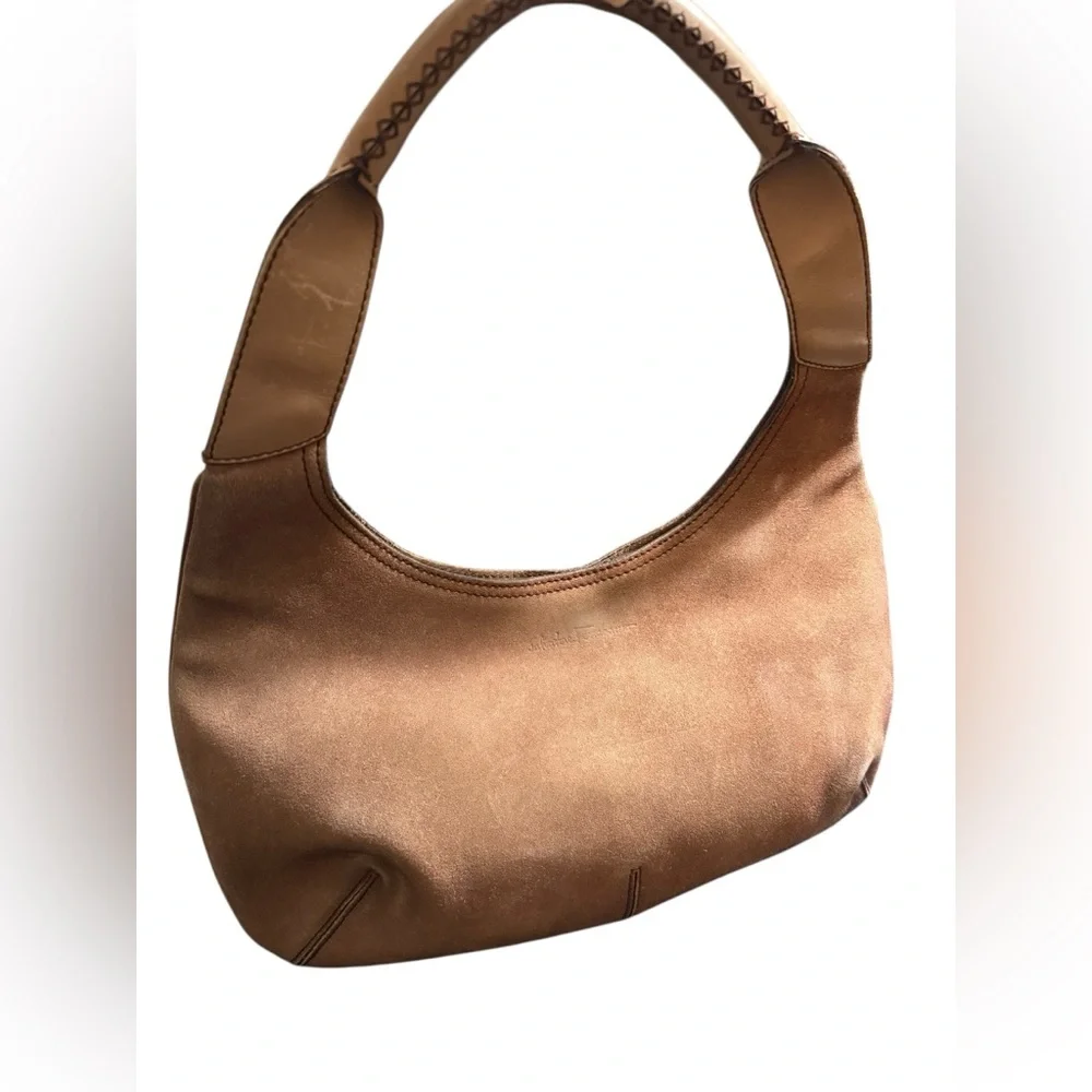 Salvatore Ferragamo Suede Shoulder Bag Hobo Top Handle Made in Italy